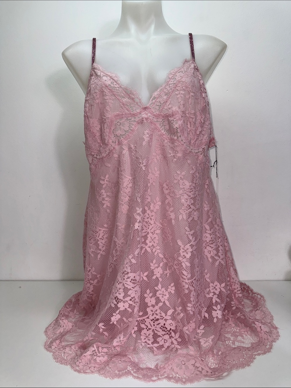 Victoria's Secret Pink Lace Chemise Slip Sz XXL NWT
